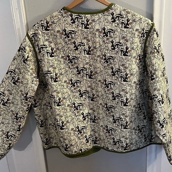 Disney Black and White Patterned Jacket with Green Trim - Picture 2 of 9